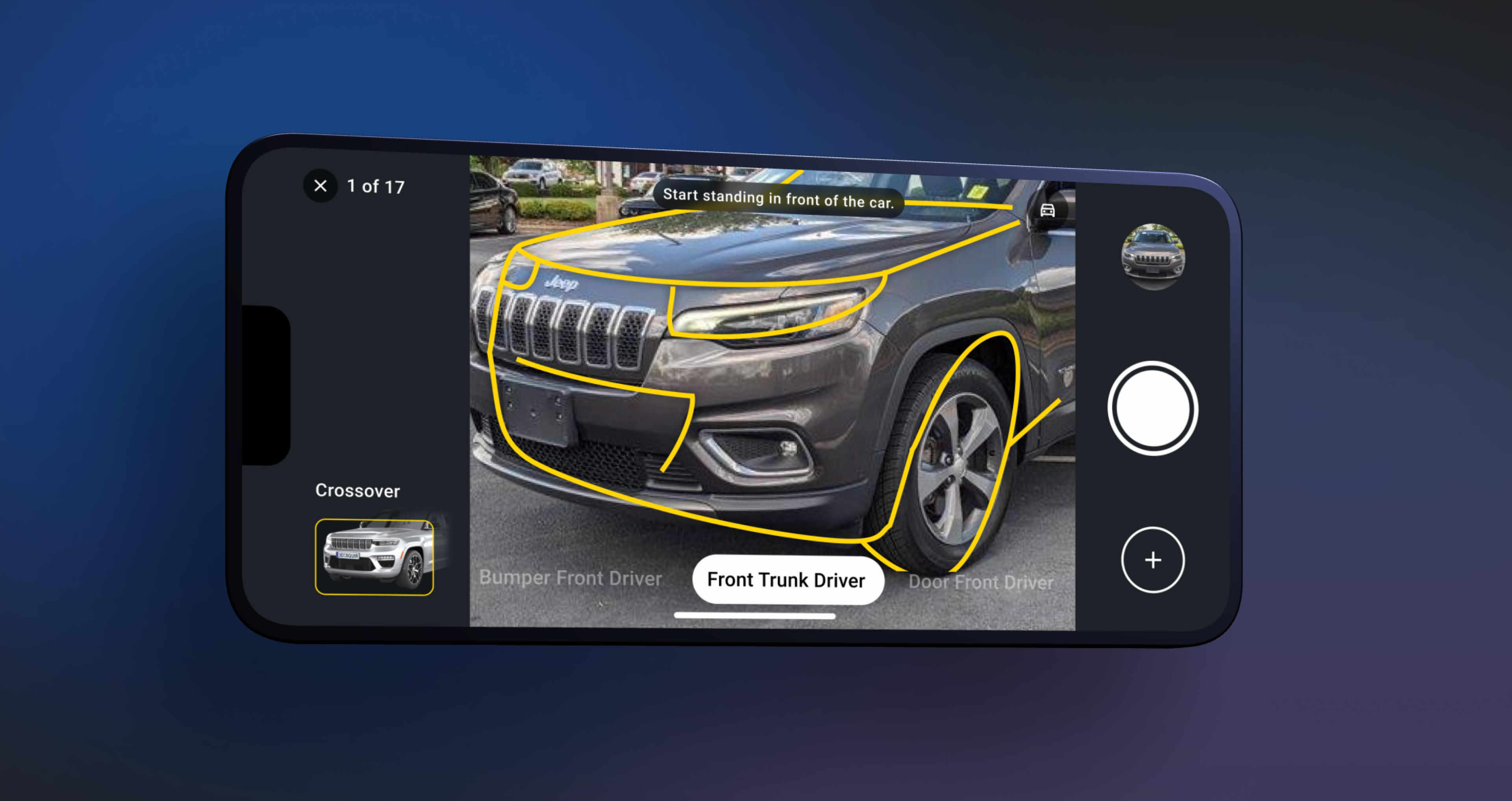 Guided photo capture case study screens
